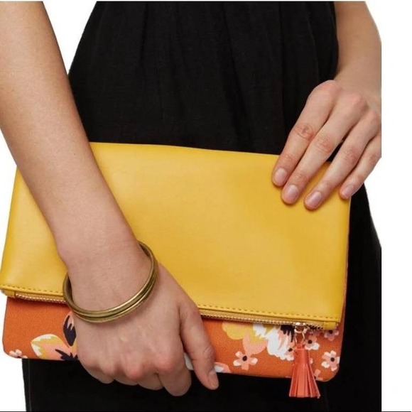 Anthropologie Rachel Pally Reversible Fold Over Clutch Colorful Handbag - Picture 2 of 9
